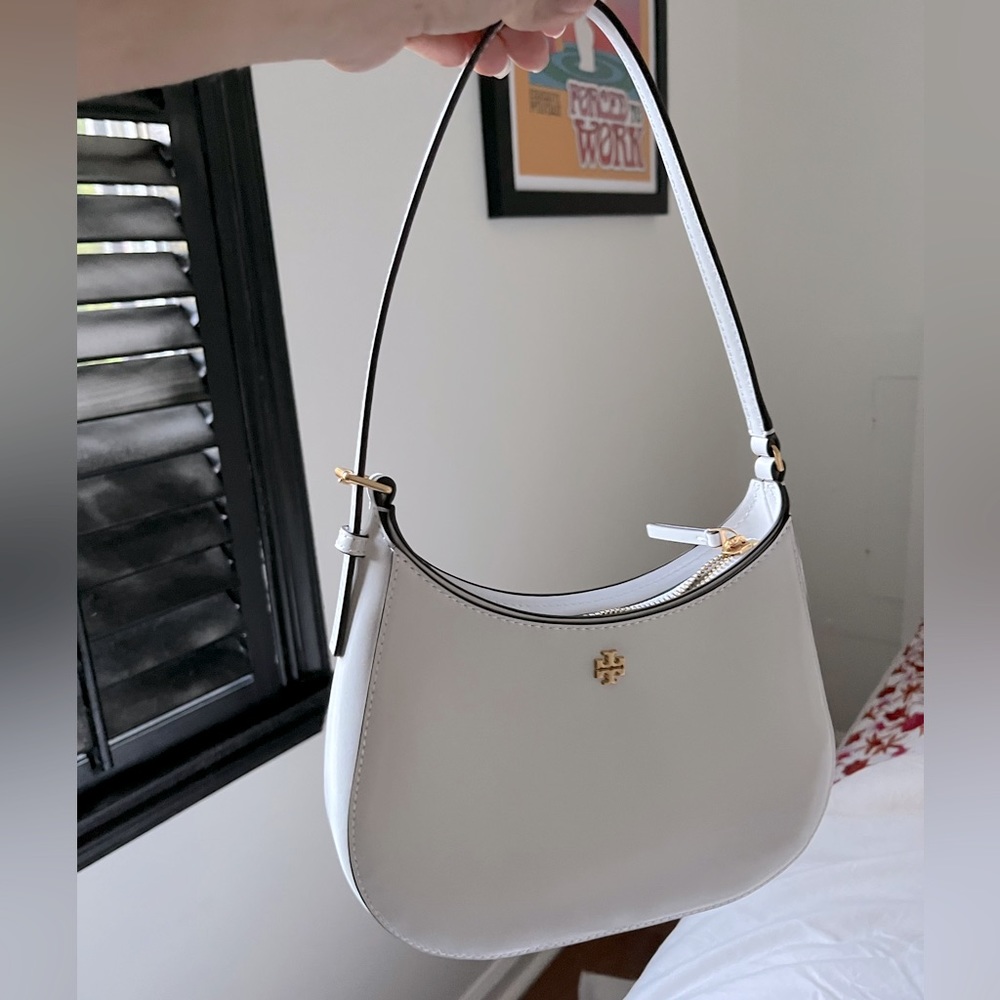 Tory Burch white hobo shoulder bag